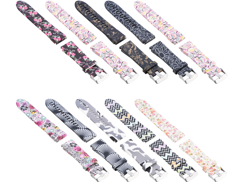 Evermart Mønstret Silicone Rem Til Garmin Fenix 5S / 5S Plus / 6S / 6S Pro Garmin Fenix 5S / 5S Plus