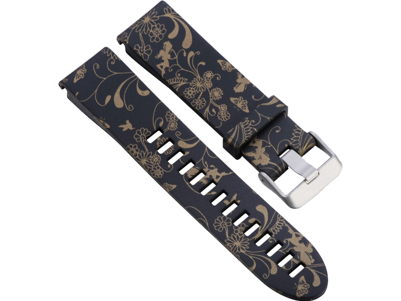 Mønstret Silicone Rem Til Garmin Fenix 5S / 5S Plus / 6S / 6S Pro-Sort Garmin Fenix 5S / 5S Plus