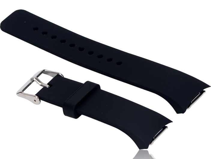 Evermart Silicone Rem Til Samsung Gear S2 R720/R730-Sort Samsung Gear S2 & Gear S2 Classic