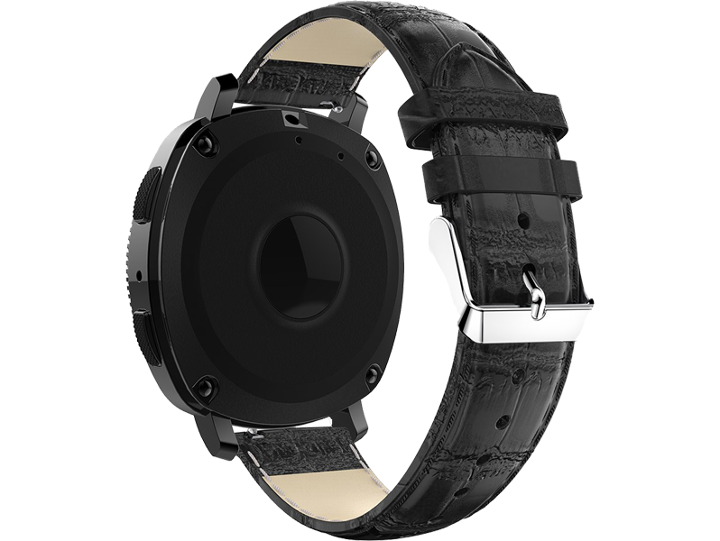 Croco læder rem til Samsung Gear S2 Classic / Sport / Galaxy Watch 42mm-Sort