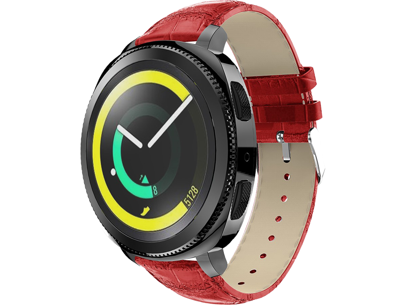 Croco læder rem til Samsung Galaxy Watch Active 2 40/44mm-Rød