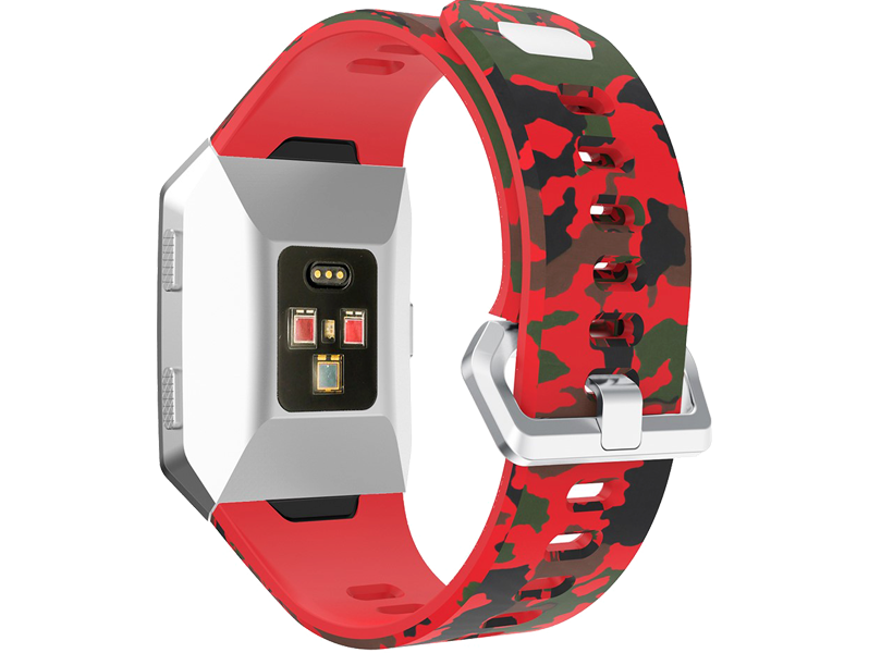 Camouflage siliconerem til Fitbit Ionic-Rød