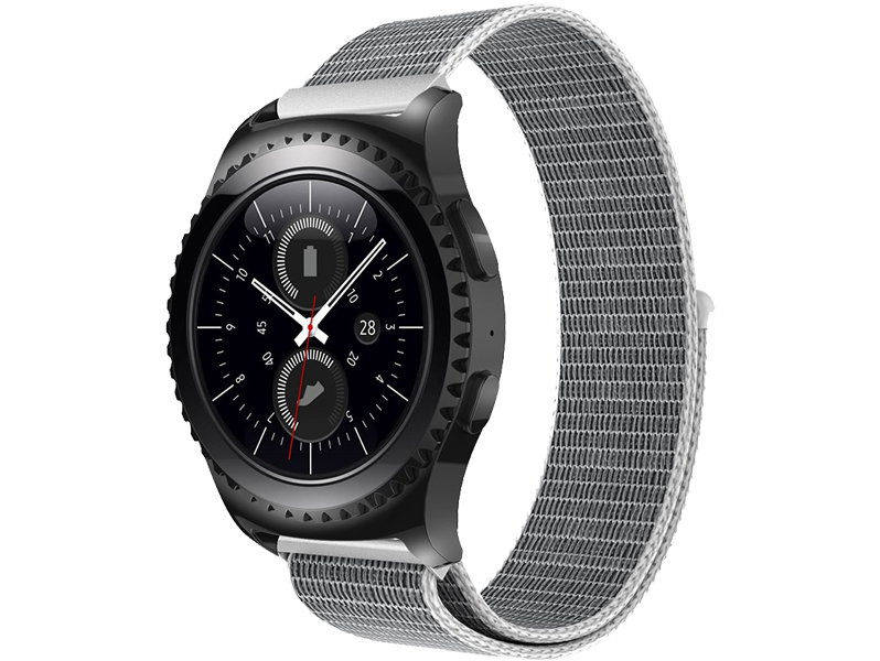 Suwon velcro rem til Samsung Galaxy Watch Active 2 40/44mm-Sølv