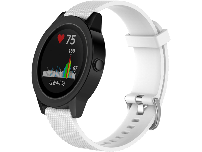 Silicone rem til Garmin Vivomove & Vivomove HR-Hvid