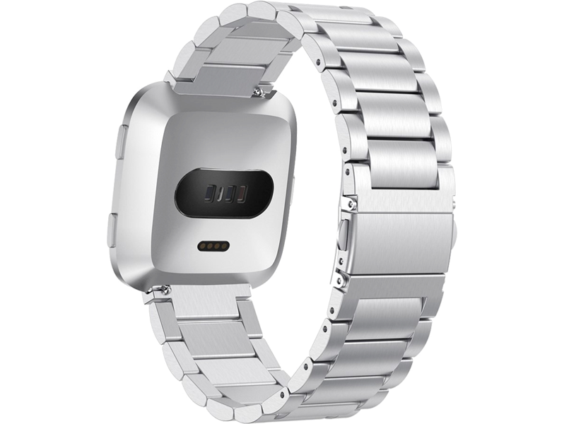 Evermart Bolzano Rem Til Fitbit Versa / Versa Lite / Versa 2-Sølv Fitbit Versa / Versa Lite