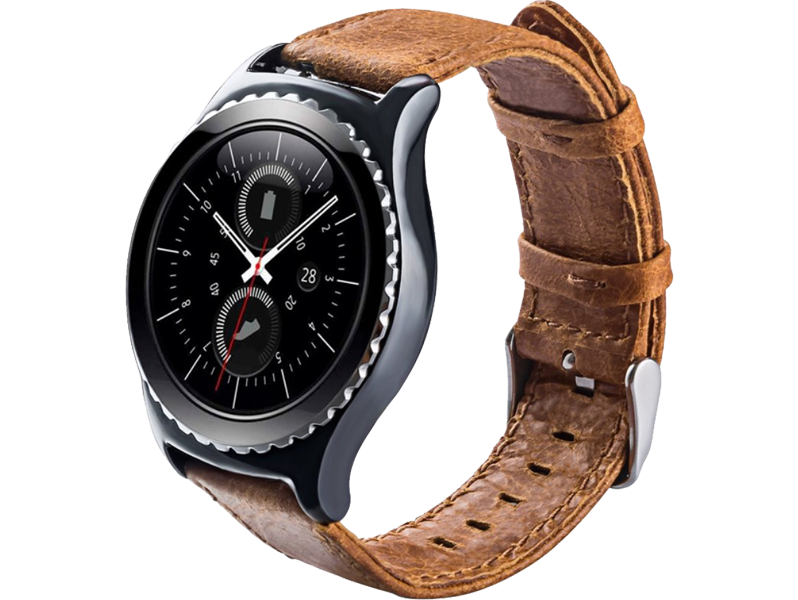 Evermart Genuine Læder Rem Til Garmin Forerunner 245 / 645-Brun Garmin Forerunner 645 / 645 Music