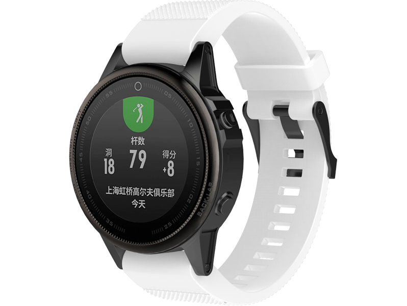 Silicone rem til Garmin Fenix 5S / 5S Plus / 6S / 6S Pro-Hvid