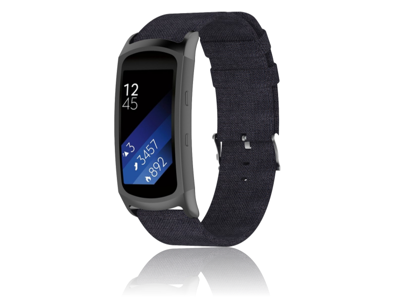 Canvas rem til Samsung Gear Fit 2 / Fit 2 Pro-Sort