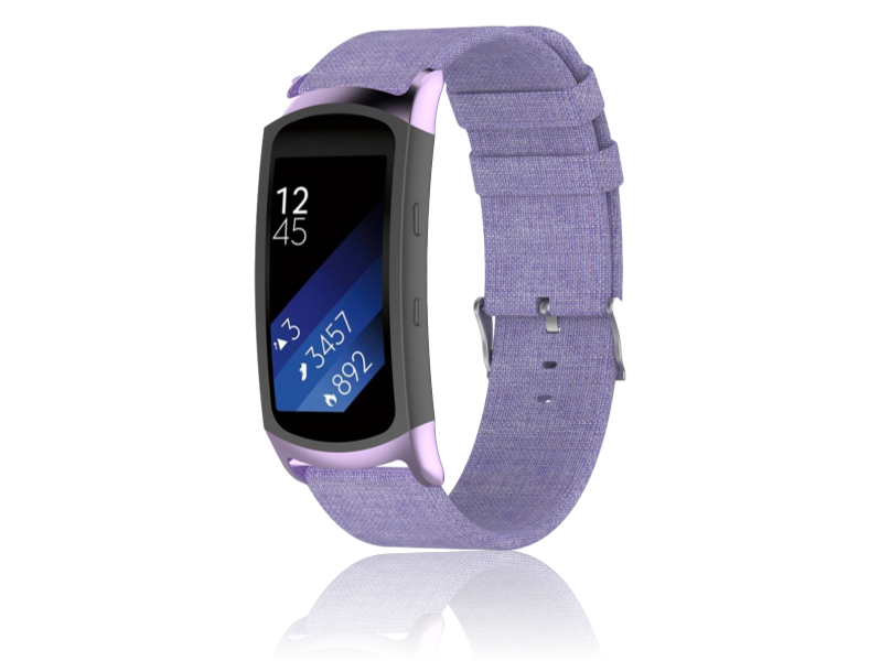 Canvas rem til Samsung Gear Fit 2 / Fit 2 Pro-Lilla