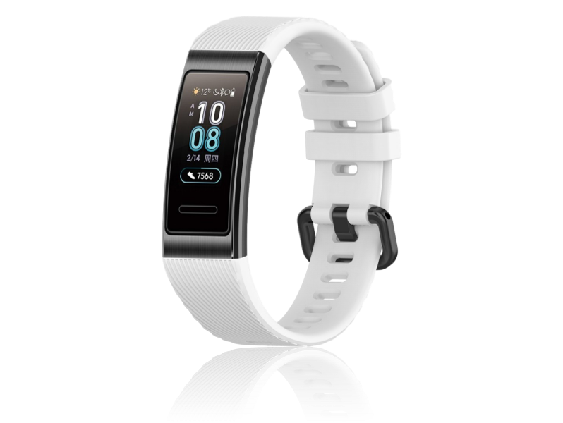 Evermart Silicone Rem Til Huawei Band 3 Pro-Hvid Huawei Band 3 Pro