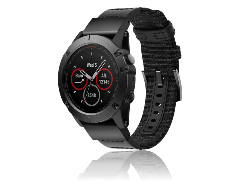 Canvas rem til Garmin Fenix 3 / 3 HR / 5X / 5X Plus / 6X / 6X Pro