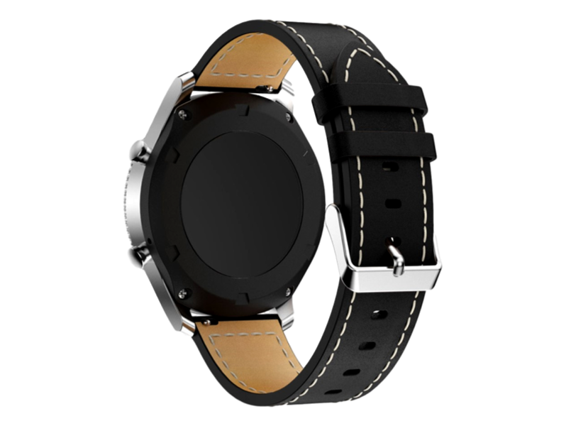 Terni rem i Genuine Læder til Samsung Galaxy Watch 3 45mm-Sort