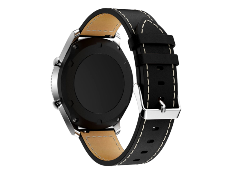 Terni rem i genuine læder til Samsung Gear S3 / Galaxy Watch 46mm-Sort