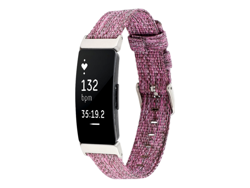 Evermart Canvas Rem Til Fitbit Inspire / Inspire Hr-Lilla Fitbit Inspire / Inspire Hr