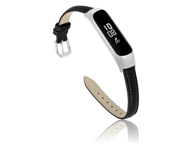 Evermart Croco Læder Rem Til Samsung Galaxy Fit E-Sort Samsung Galaxy Fit E - R375