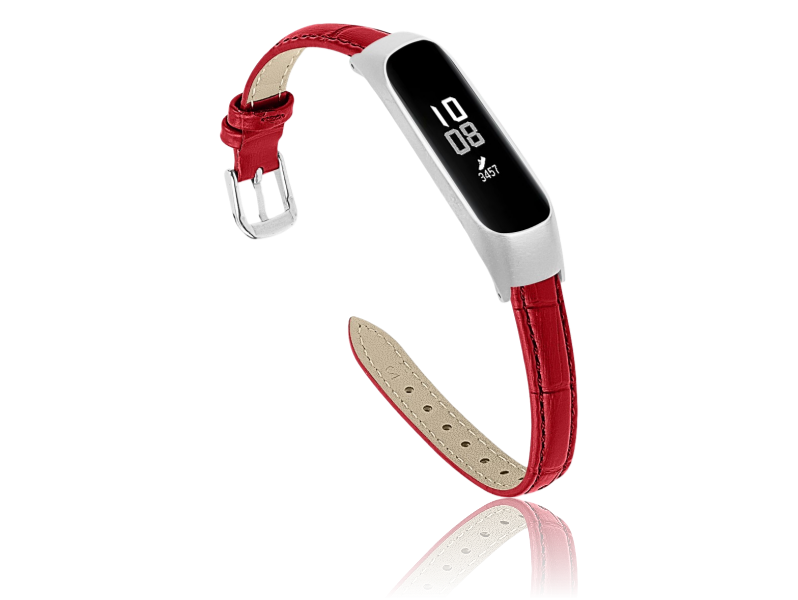 Evermart Croco Læder Rem Til Samsung Galaxy Fit E-Rød Samsung Galaxy Fit E - R375