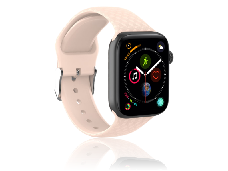 Evermart Diamond Silicone Rem Til Apple Watch Series 1 / 2 / 3 / 4 / 5 - 38 / 40Mm-Rosa Apple Watch 2 Remme
