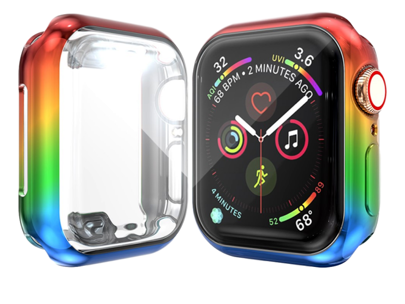 Evermart Rainbow Cover M/ Skærmbeskyttelse Til Apple Watch 4 / 5 - 40Mm-Regnbue Apple Watch 4