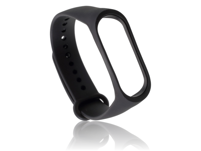 Silicone rem til Xiaomi Mi Band 3 / 4 -Sort