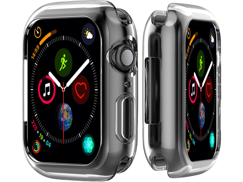Transparent Silicone Cover til Apple Watch 4 / 5-44 mm