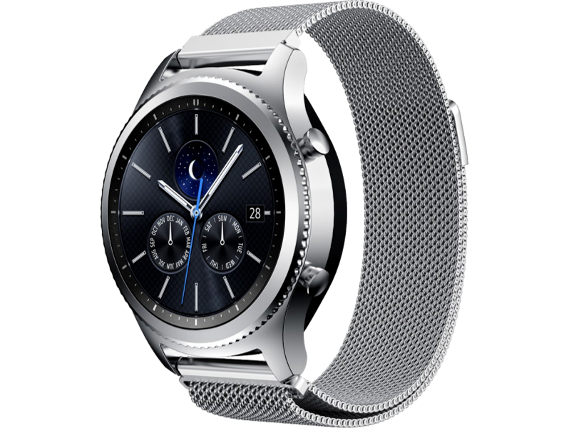Cuneo rem i rustfrit stål til Samsung Gear S3 / Galaxy Watch 46mm-Sølv