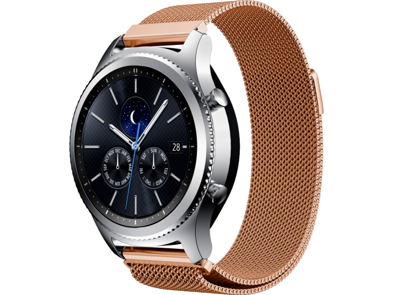 Cuneo Rem I Rustfrit Stål Til Samsung Gear S3 / Galaxy Watch 46Mm-Rosa Samsung Galaxy Watch 46Mm