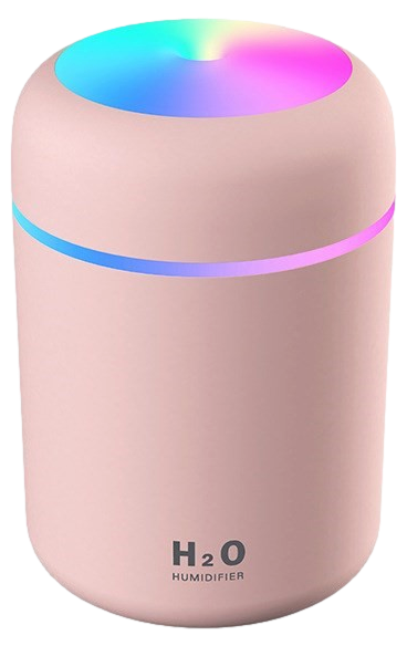 H2O Luftfugter / Humidifier m. LED Lys i Pink