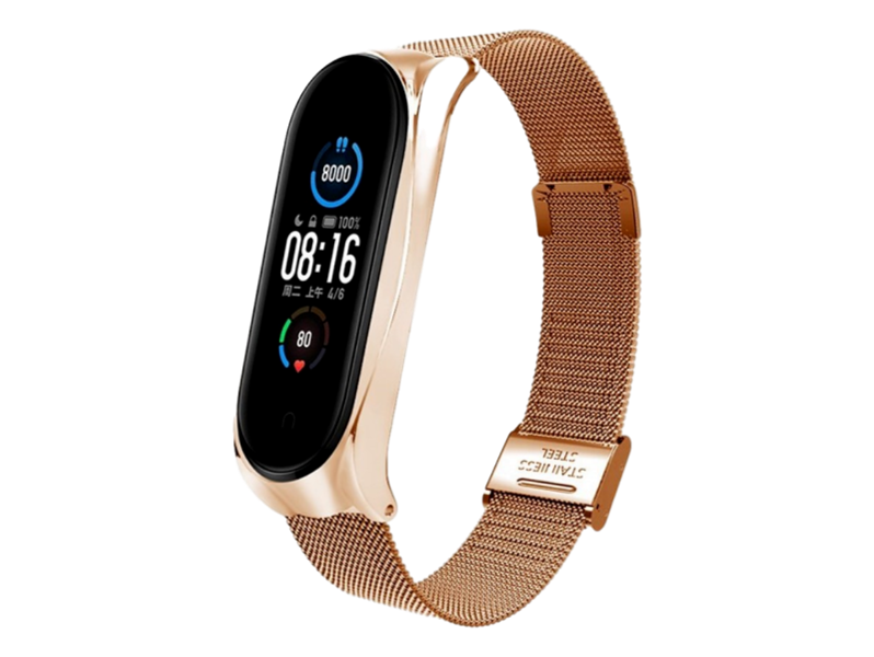 Mesh rem til Xiaomi Mi Band 5 / 6-Guld