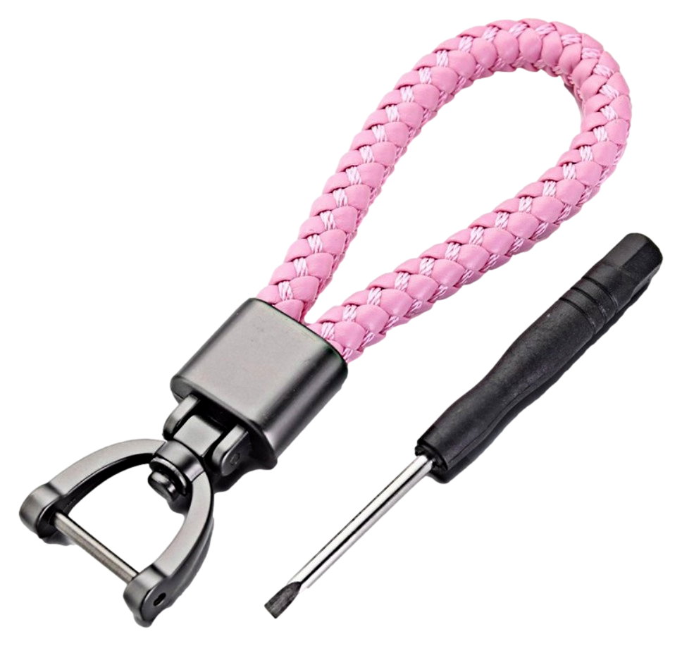 Stylish PU Læder Nøglering-Pink