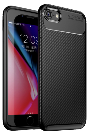 Carbon Fiber TPU Cover til iPhone SE 2022