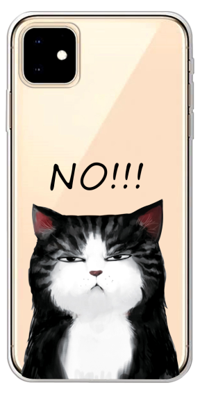 Angry Cat Silikone Cover til iPhone 11