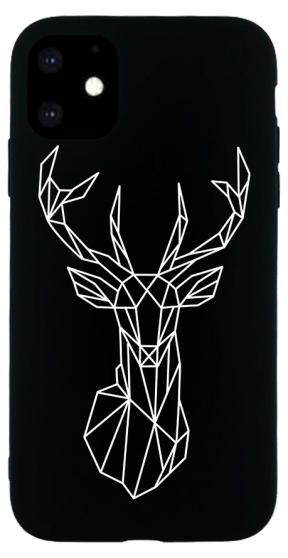 Polygon Deer Silikone Cover til iPhone 11