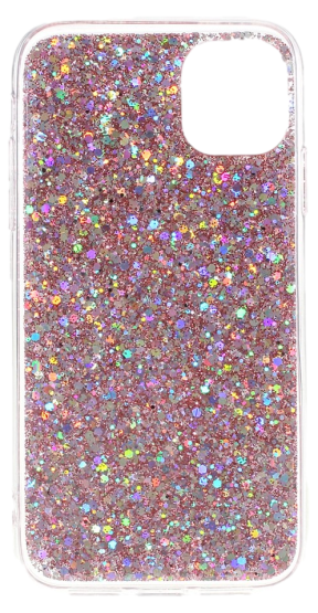 iPhone 11 Rose Glitter TPU Cover