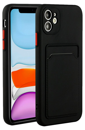 Soft Matte Cover med Kortholder til iPhone 12 Mini