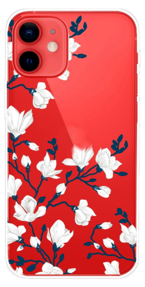 Blomstret Gennemsigtigt Cover til iPhone 13
