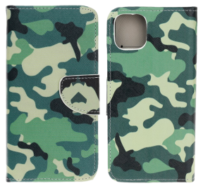 Camouflage Flip Cover til iPhone 13 Mini
