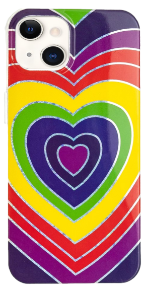 Rainbow Hearts TPU Cover til iPhone 13