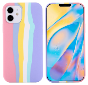 Rainbow Silikone Cover til iPhone 12 Mini