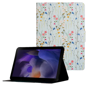 Læder Cover med Blomster Motiv til Samsung Galaxy Tab A8