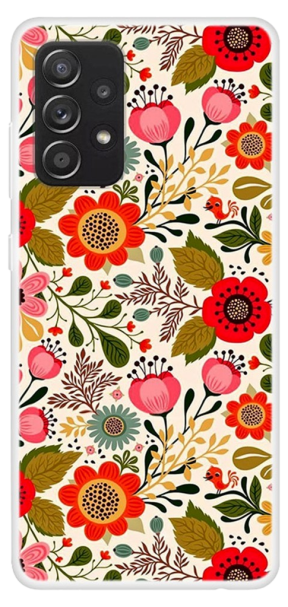 Retro Flower Silikone Cover til Samsung Galaxy A53 5G
