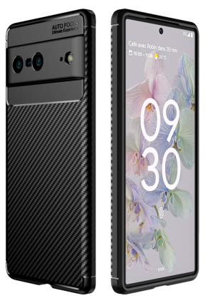 Carbon Fiber Silikone Cover til Google Pixel 7