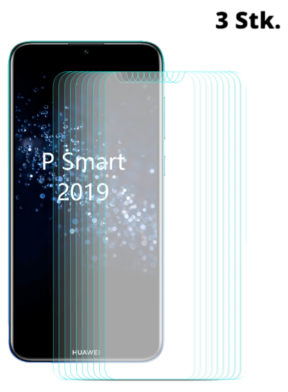3 Stk. Skærmbeskyttelse / Hærdet Beskyttelsesglas til Huawei P Smart (2019)