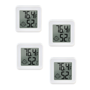 4 stk Trådløs Mini Indendørs Digitalt Termometer / Hygrometer med App