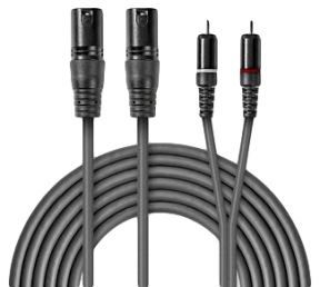 Balanceret 2 x XLR Hun - 2 x RCA Han kabel
