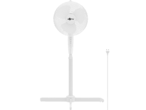 40cm Hvid Gulvventilator m. Rotation