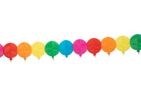 Multifarvet Ballon Guirlande i Papir – Perfekt til Børnefødselsdag