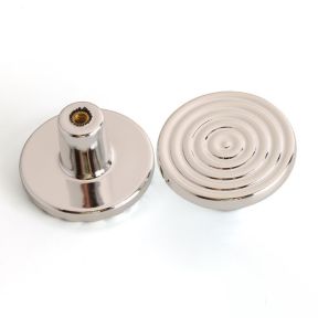 Spiral Møbelknop i Plast-Sølv
