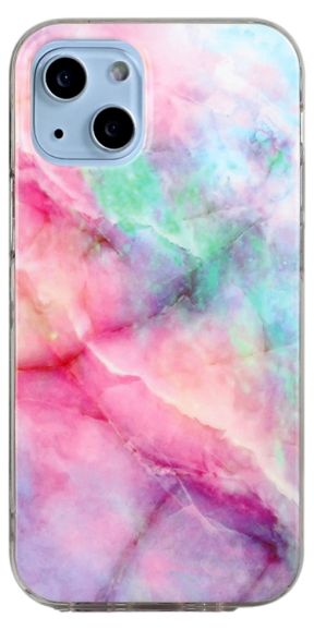 Pink Marble Silikone Cover til iPhone 14