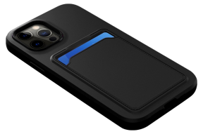 Silikone Cover med Kortholder til iPhone 14 Pro Max