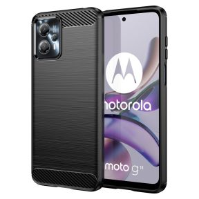 Carbon Fiber Silikone Cover til Motorola Moto G13 / G23 / G53